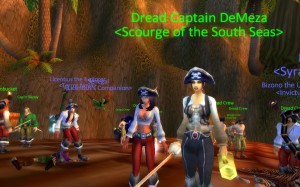 Cpt. DeMeza insists that Syrana dress like a skanky pirate and drink some more.